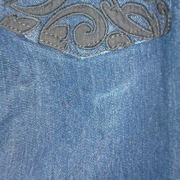 Jaclyn Smith Women's Straight Leg Jeans - Dark Blue - Picture 6 of 6